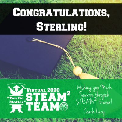 Congratulations, Sterling!